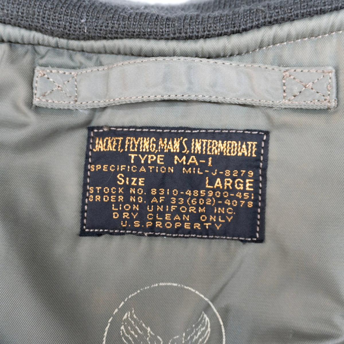 LION UNIFORM Buzz Rickson's MA-1 Bomber Size L