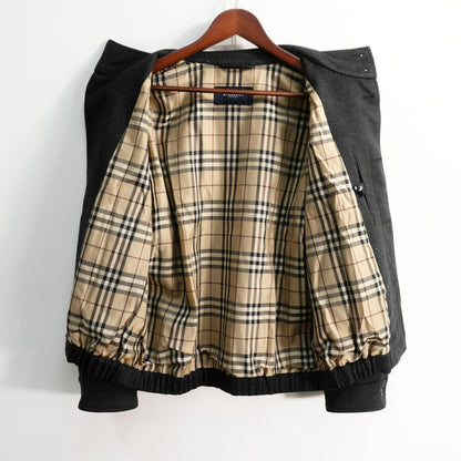 BURBERRY LONDON Gray Wool Cashmere Swing Top Jacket Size S