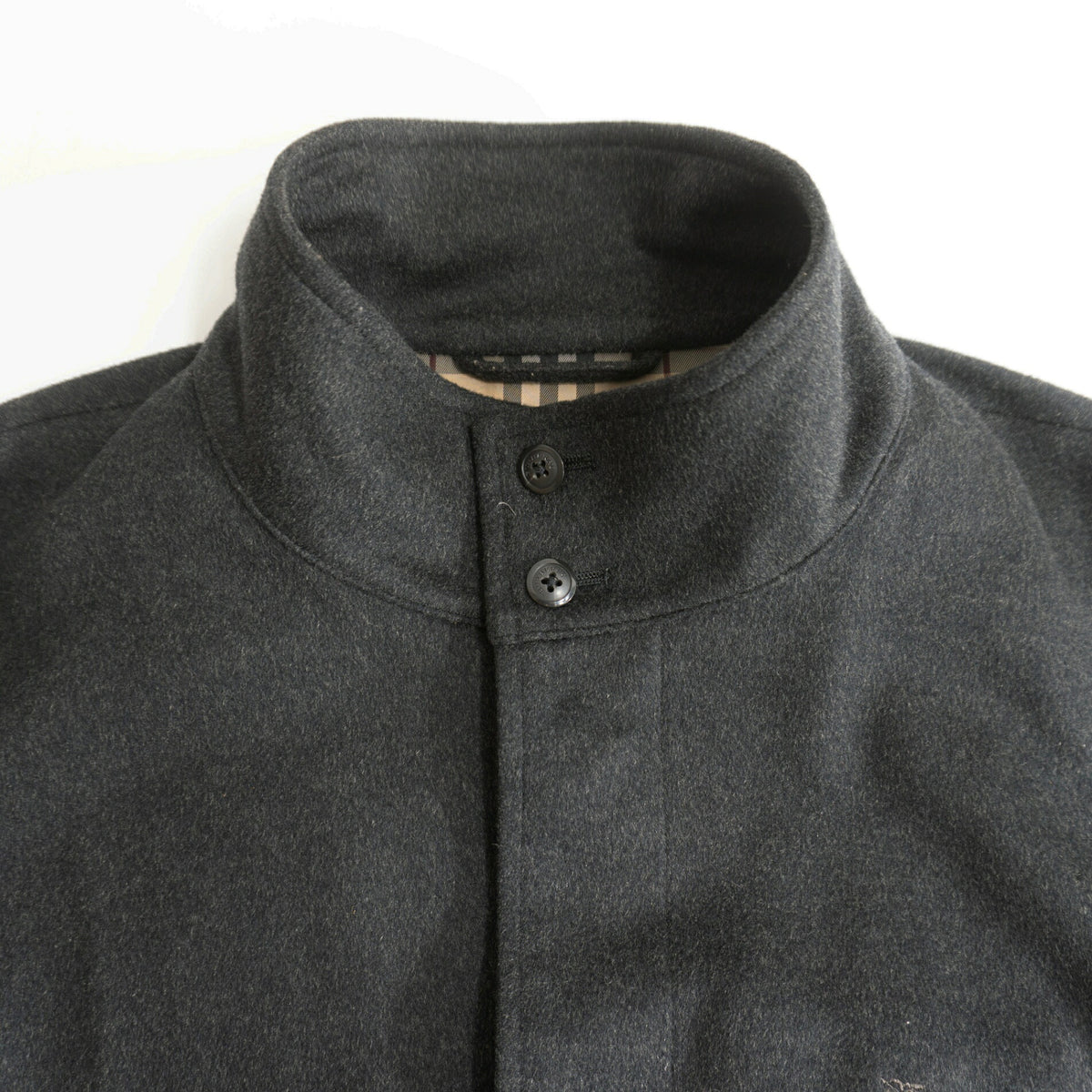 BURBERRY LONDON Gray Wool Cashmere Swing Top Jacket Size S