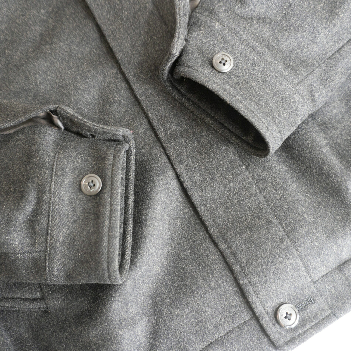 BURBERRY LONDON Gray Wool Cashmere Swing Top Jacket Size S