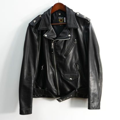 SCHOTT 516UST One Star Double Rider Jacket Black Size 42