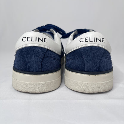 CELINE Sunset Lace-Up Low-Top Sneakers Navy Size 26.0cm