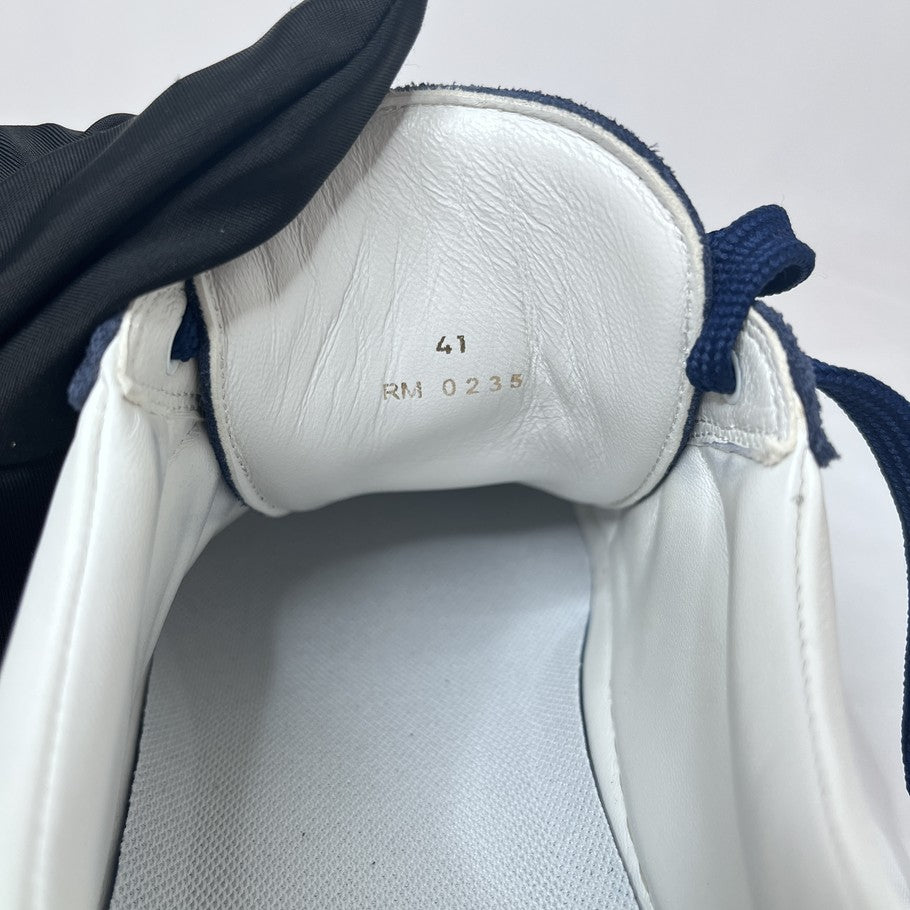 CELINE Sunset Lace-Up Low-Top Sneakers Navy Size 26.0cm