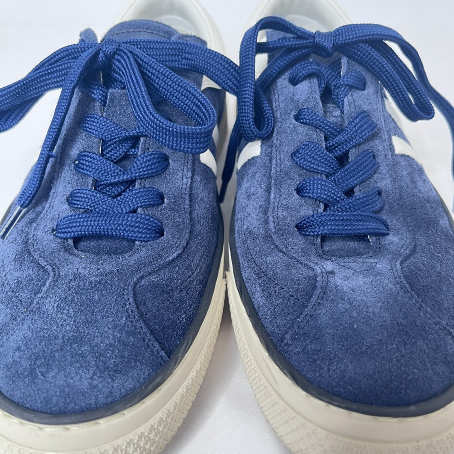 CELINE Sunset Lace-Up Low-Top Sneakers Navy Size 26.0cm