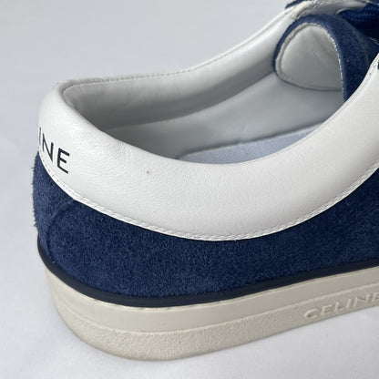 CELINE Sunset Lace-Up Low-Top Sneakers Navy Size 26.0cm