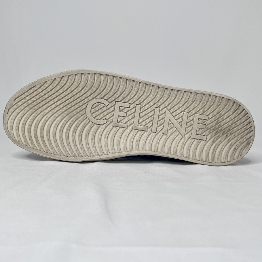 CELINE Sunset Lace-Up Low-Top Sneakers Navy Size 26.0cm