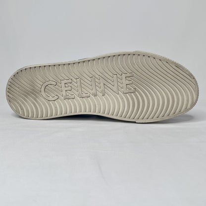 CELINE Sunset Lace-Up Low-Top Sneakers Navy Size 26.0cm
