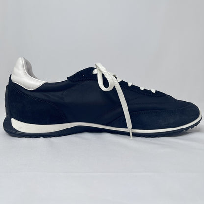 CELINE Triomphe Nylon Suede Low Sneakers Black Size 25.5cm