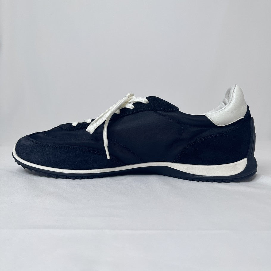 CELINE Triomphe Nylon Suede Low Sneakers Black Size 25.5cm