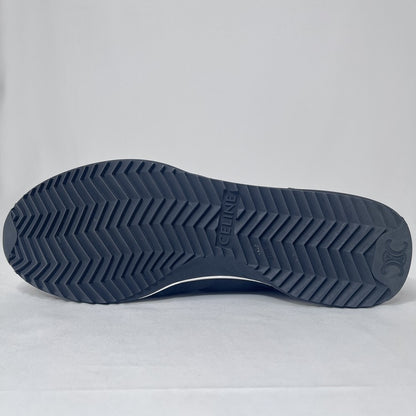 CELINE Triomphe Nylon Suede Low Sneakers Black Size 25.5cm