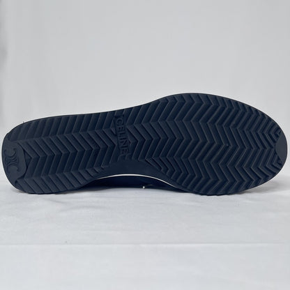 CELINE Triomphe Nylon Suede Low Sneakers Black Size 25.5cm