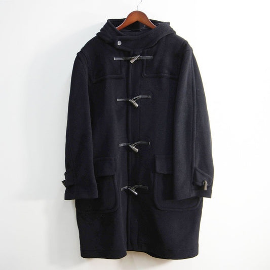 GRENFELL England Herringbone Duffle Coat Black Size 38