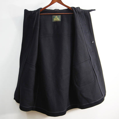 GRENFELL England Herringbone Duffle Coat Black Size 38