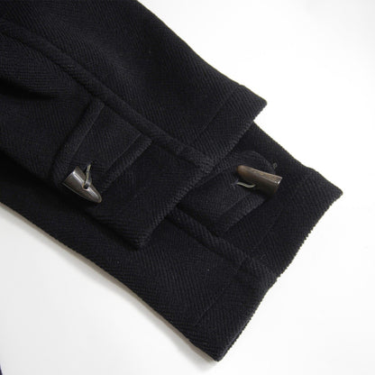 GRENFELL England Herringbone Duffle Coat Black Size 38
