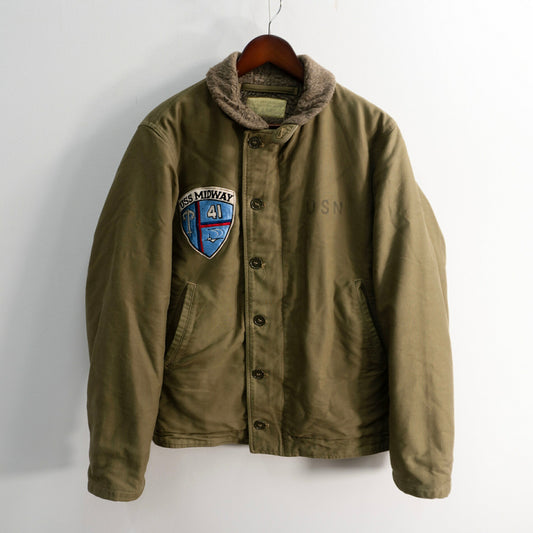 BUZZ RICKSON N-1 Deck Jacket Jungle Cloth Alpaca Size L