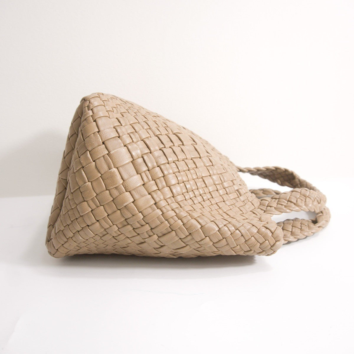 FALORNI Intrecciato Leather Tote in Italy