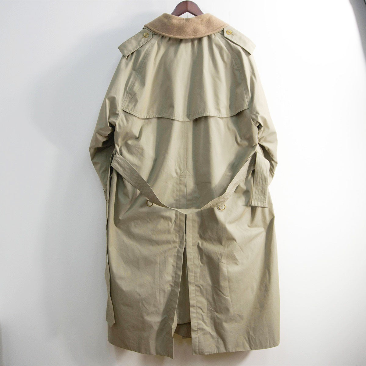 Burberrys 80s-90s Cotton Trench 21 Coat in England Size 48