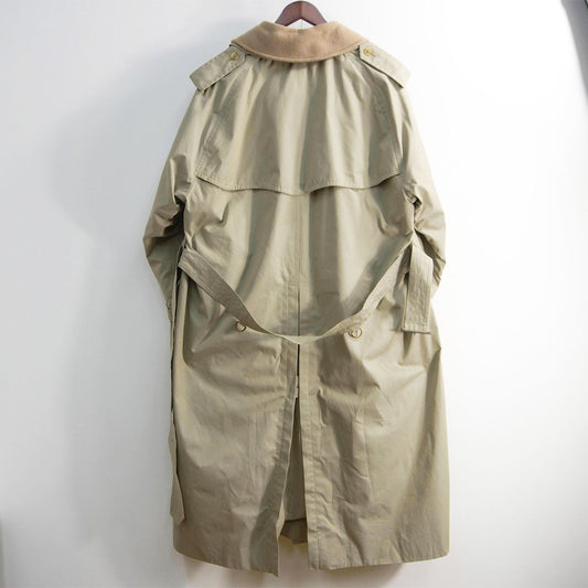 Burberrys 80s-90s Cotton Trench 21 Coat in England Size 48
