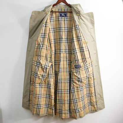 Burberrys 80s-90s Cotton Trench 21 Coat in England Size 48