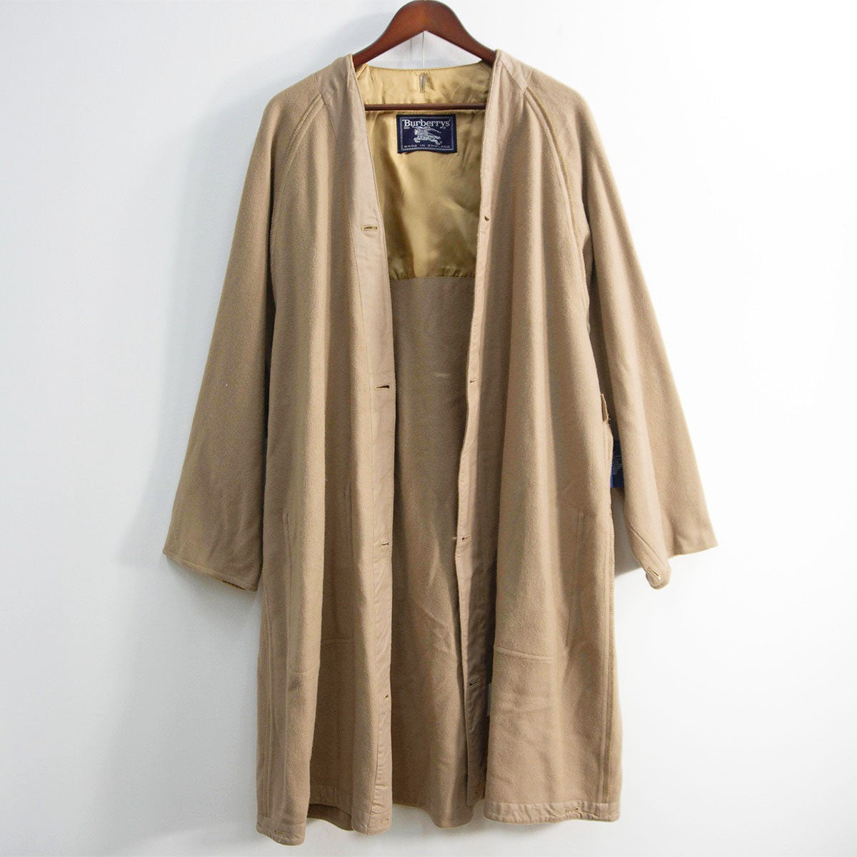 Burberrys 80s-90s Cotton Trench 21 Coat in England Size 48