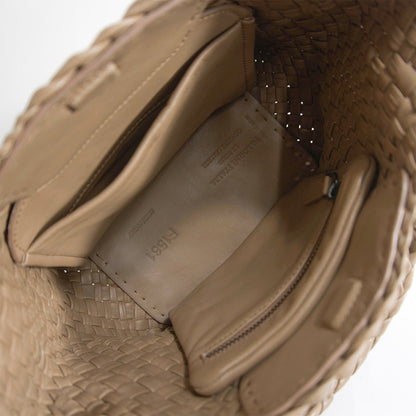 FALORNI Intrecciato Leather Tote in Italy