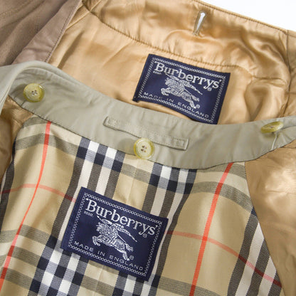 Burberrys 80s-90s Cotton Trench 21 Coat in England Size 48