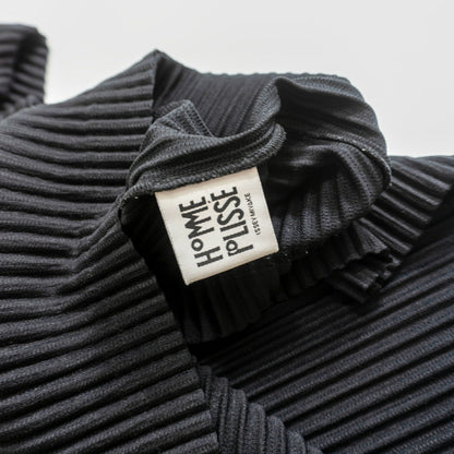 HOMME PLISSE ISSEY MIYAKE Pleated T-Shirt Black Size 4