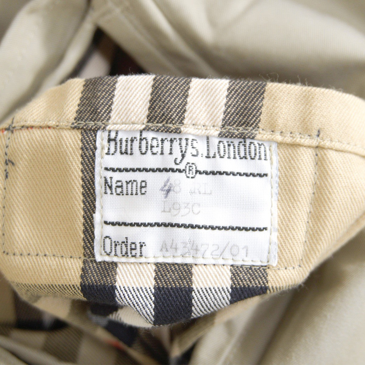 Burberrys 80s-90s Cotton Trench 21 Coat in England Size 48
