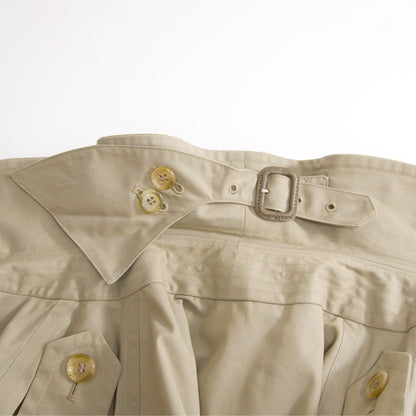Burberrys 80s-90s Cotton Trench 21 Coat in England Size 48