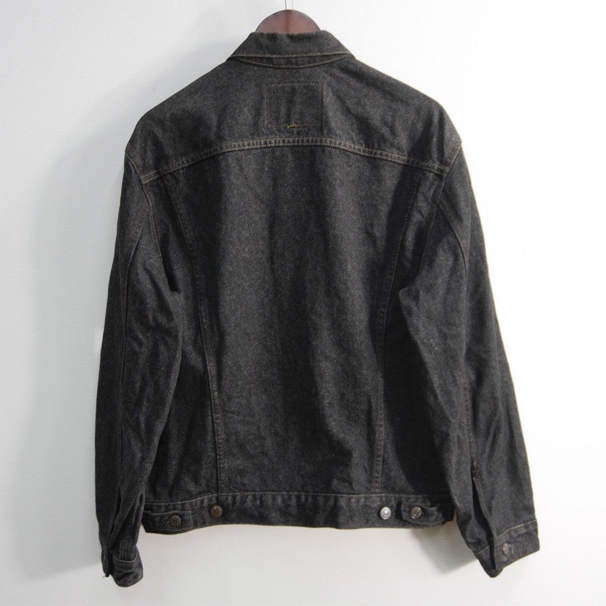 LEVI'S 90s 70503-02 Black Big Silhouette Denim Jacket Size L