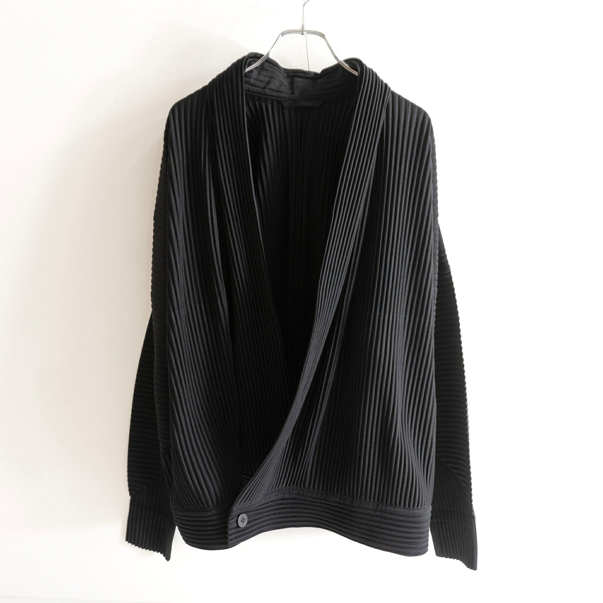 HOMME PLISSE ISSEY MIYAKE Black Pleated Jacket Size 2