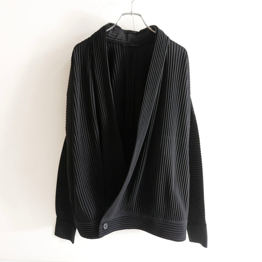 HOMME PLISSE ISSEY MIYAKE Black Pleated Jacket Size 2