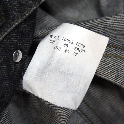 LEVI'S 90s 70503-02 Black Big Silhouette Denim Jacket Size L