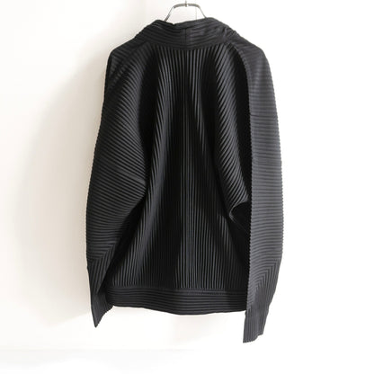 HOMME PLISSE ISSEY MIYAKE Black Pleated Jacket Size 2