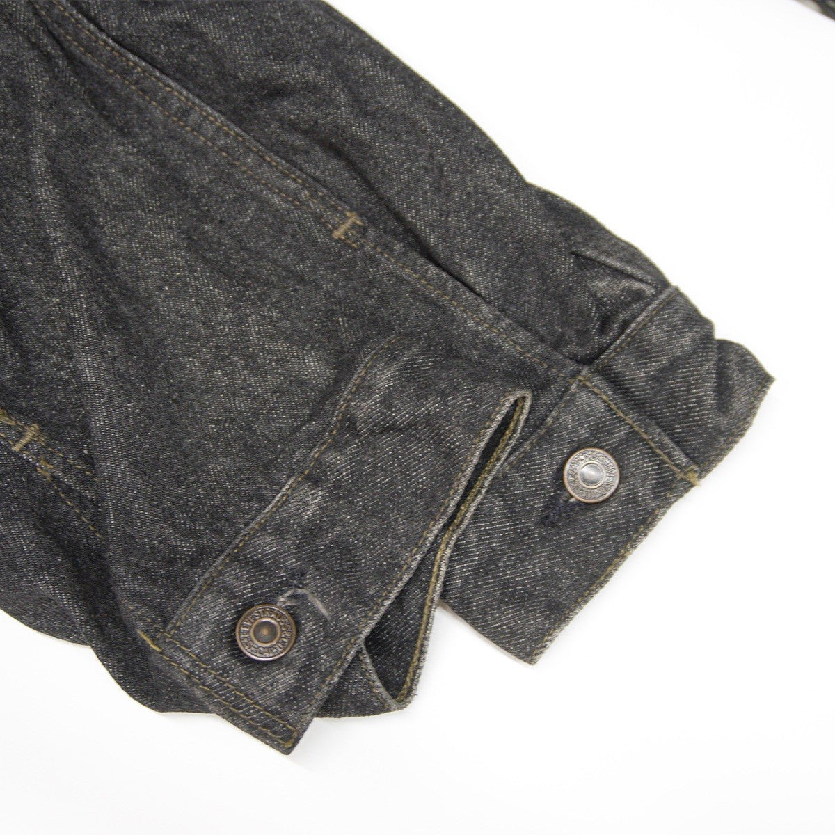 LEVI'S 90s 70503-02 Black Big Silhouette Denim Jacket Size L