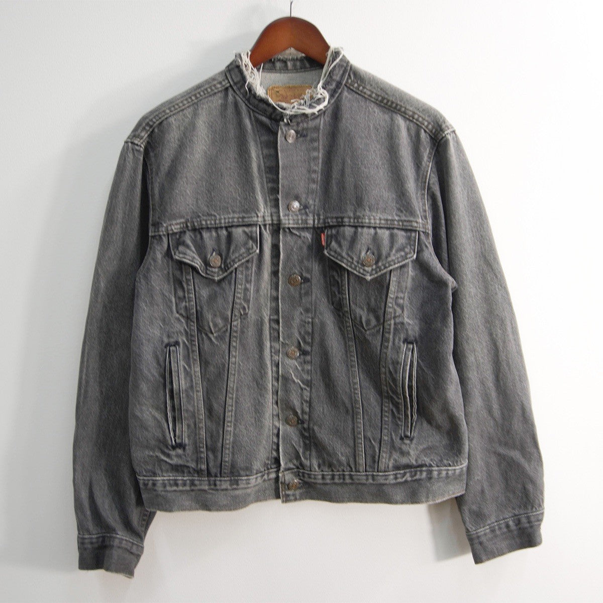 LEVI'S 80s USA 70506-0259 Black Denim Jacket Size 42