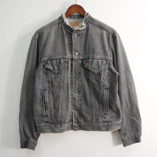 LEVI'S 80s USA 70506-0259 Black Denim Jacket Size 42