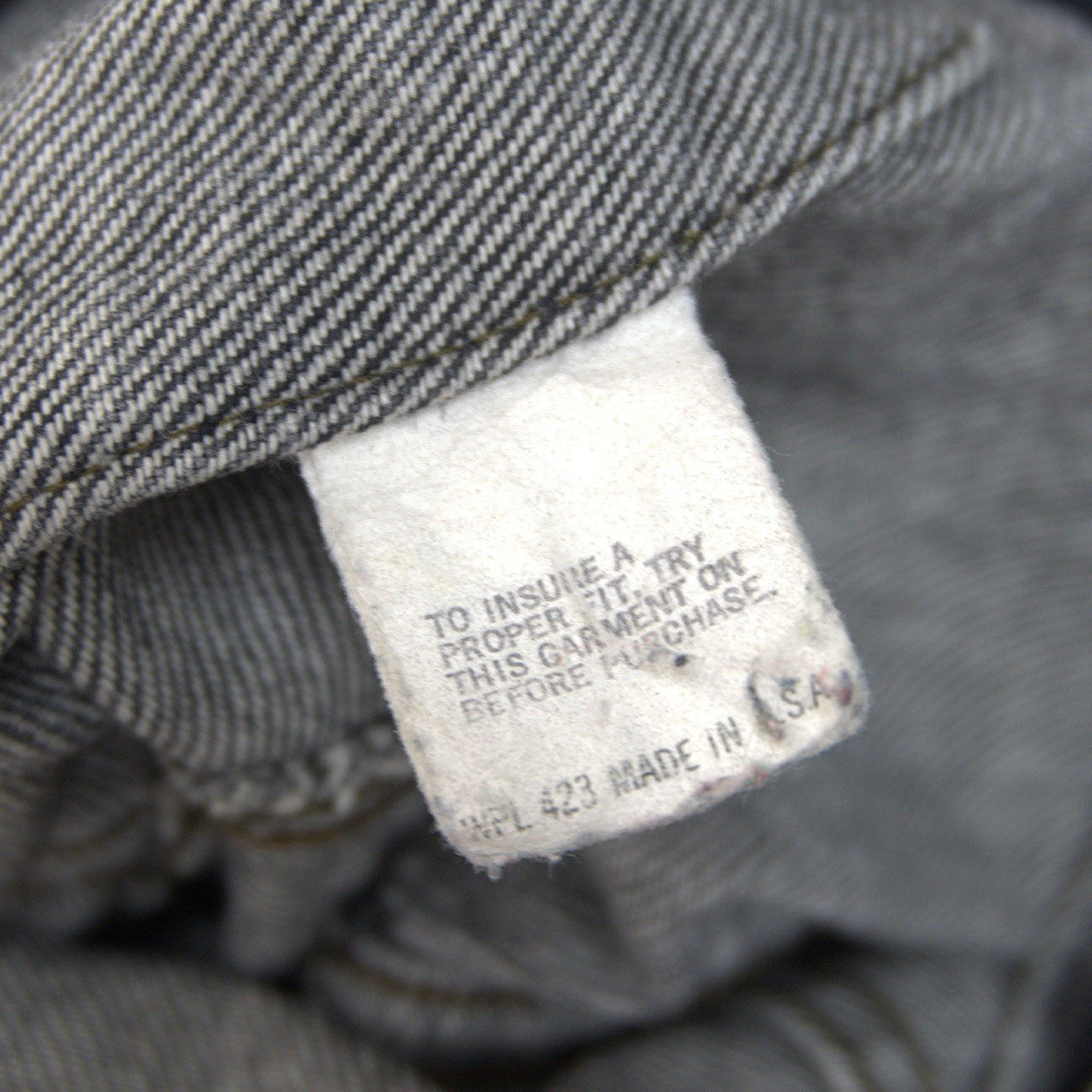LEVI'S 80s USA 70506-0259 Black Denim Jacket Size 42
