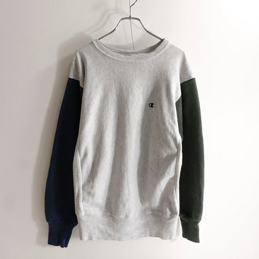 CHAMPION 90s Crazy Pattern Reverse Weave Sweatshirt Size L