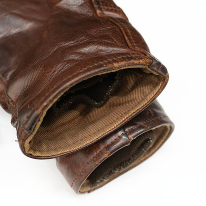 AERO LEATHER Highwayman Brown Leather Jacket Size 38