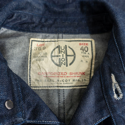 THE REAL McCOY'S Chinstrap Coverall Denim Size 40