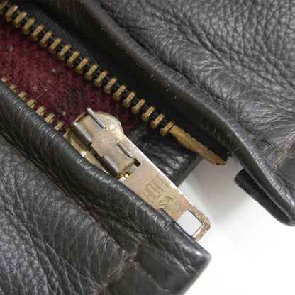 SCHOTT 681 Collared Single Rider Leather USA Made Size 40