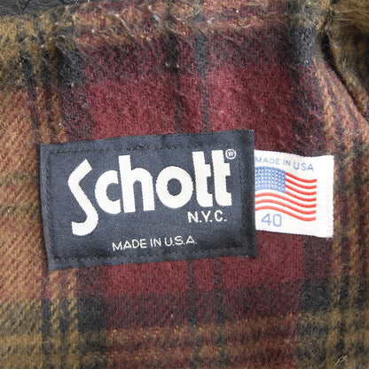 SCHOTT 681 Collared Single Rider Leather USA Made Size 40