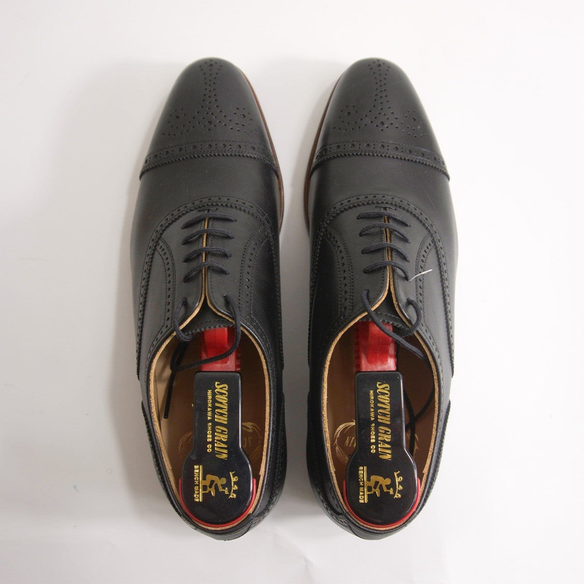SCOTCH GRAIN 9040 Semi-Brogue Leather Shoes Size 25cm