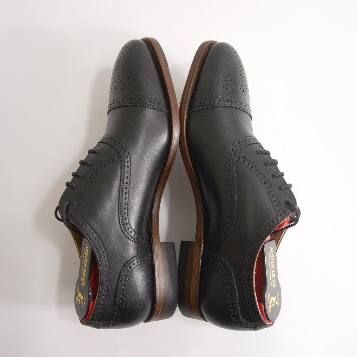 SCOTCH GRAIN 9040 Semi-Brogue Leather Shoes Size 25cm