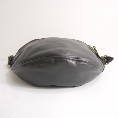 KADOYA HEAD FACTORY Black Leather Waist Bag