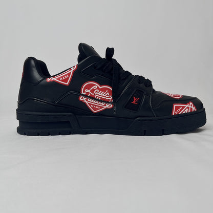 LOUIS VUITTON LV Trainer Leather Sneakers Black Size 26.5cm