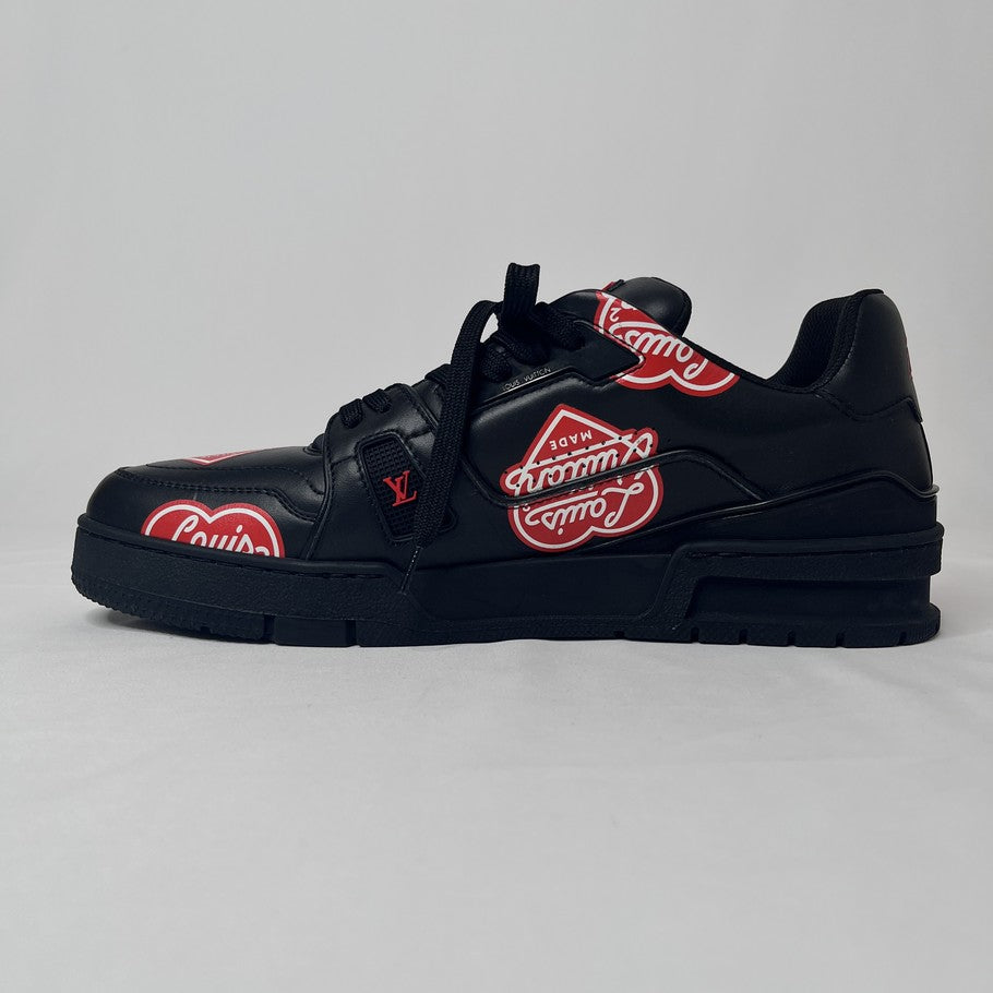 LOUIS VUITTON LV Trainer Leather Sneakers Black Size 26.5cm