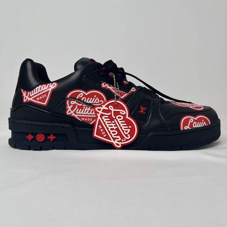 LOUIS VUITTON LV Trainer Leather Sneakers Black Size 26.5cm