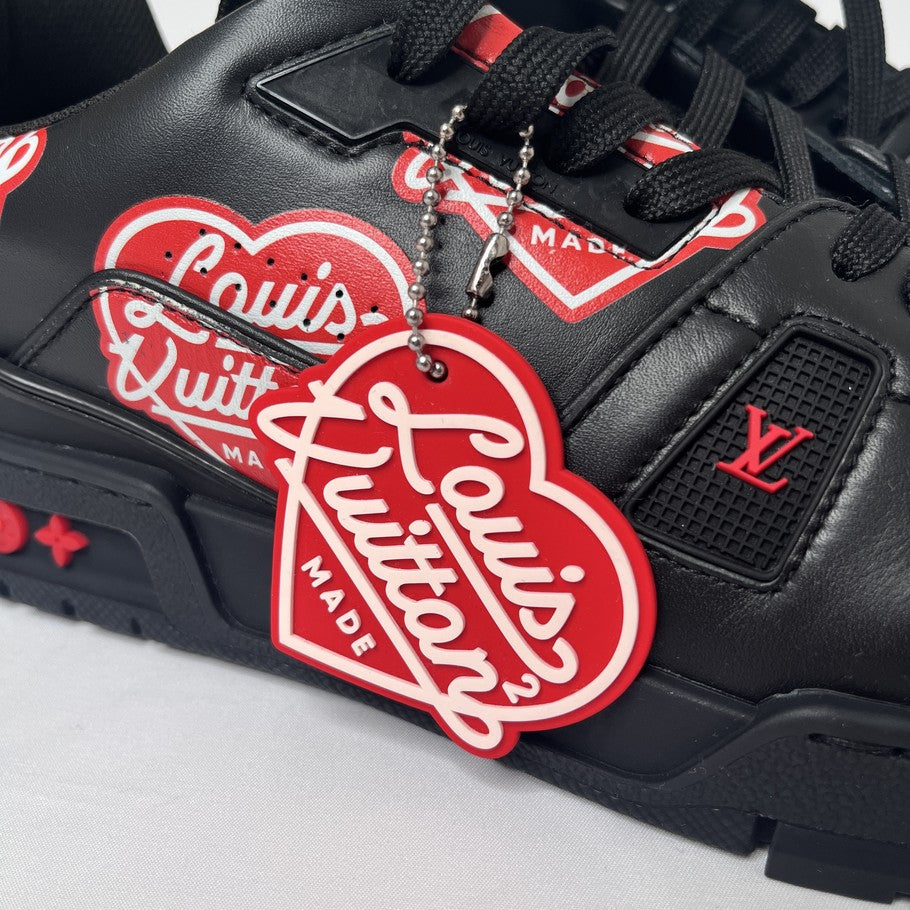 LOUIS VUITTON LV Trainer Leather Sneakers Black Size 26.5cm